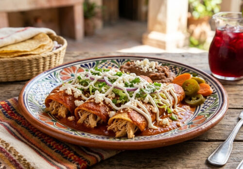 ケレタロ風のエンチラーダ - Enchiladas queretanas