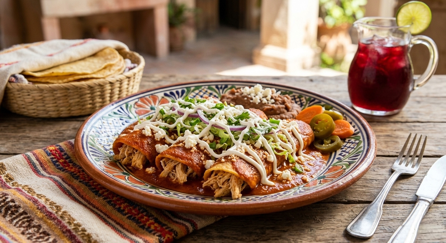 ケレタロ風のエンチラーダ - Enchiladas queretanas