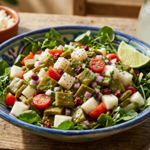 Ensalada de nopal con jicama