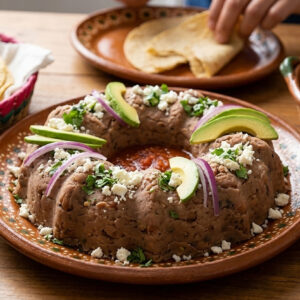 【メキシコ料理レシピ】フリホルのコロナ - Corona de frijoles